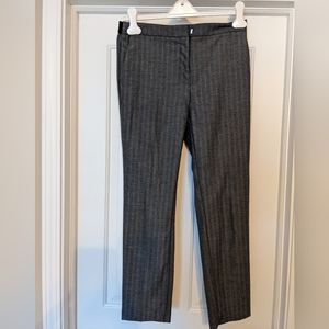 ZARA jogger waist gray herringbone trousers pants size Medium